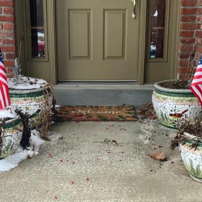 4 Large Ceramic Planters (#2)