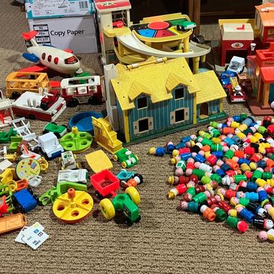 Vintage Fisher-Price with Plastic and Wood "Little People" Figures