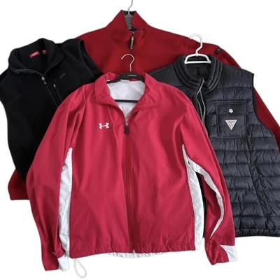 Guess, Izod, & Under Armour Lightweight Jackets (sizes M & L) 