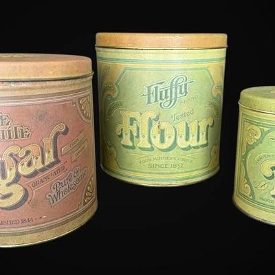 Vintage R&D Co Metal Canister Set 