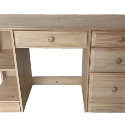 Unfinished Solid Wooden Student Desk
