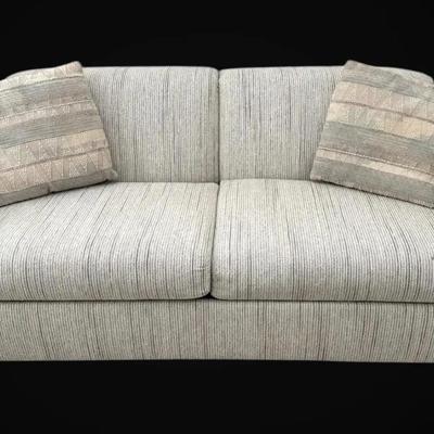 Neutral Toned Fabric Sleeper Sofa By Rowe 