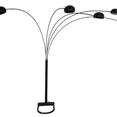5-Light Black Arch Floor Lamp 