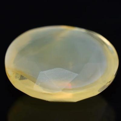 5.2 Carat Natural Unheated Oval Yellow Opal