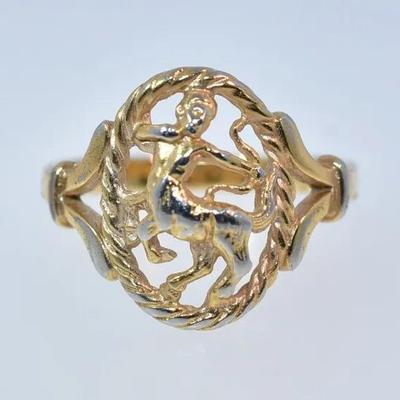 Shooting Centaur Gold-Tone Ring