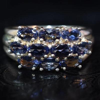 Sterling Silver Oval Cluster Ring