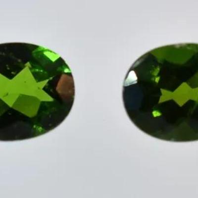 0.75 CTW Natural Unheated Oval Chrome Diopsides
