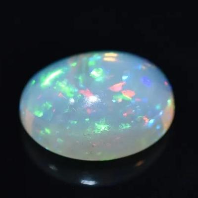 3.0 Carat Natural Unheated Oval Fire Opal Cabochon
