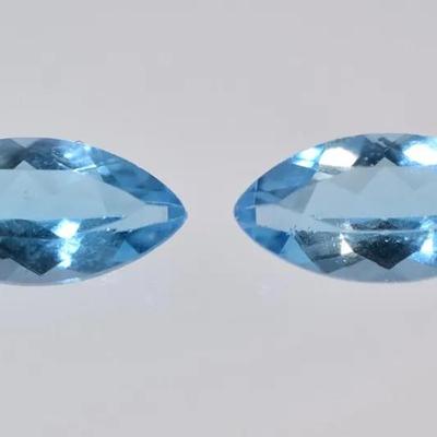 2.3 CTW Natural Marquise Sky Blue Topaz Pair