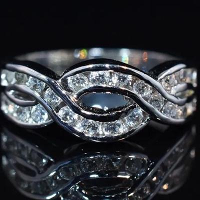 Silver-Tone Infinity Band Ring