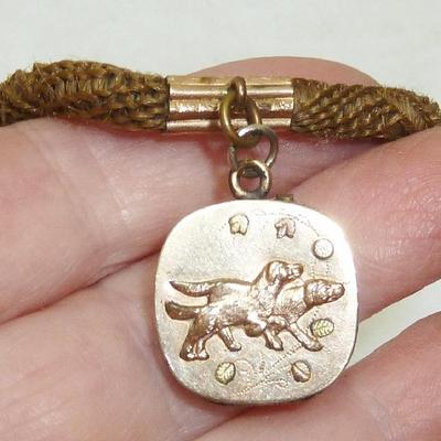 Sale Photo Thumbnail #29: antique woven hair watch chain