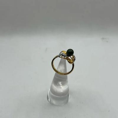18KT HGE Gold & Jade Ring 