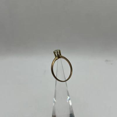 Antique 14k Single Diamond Engagement Ring 