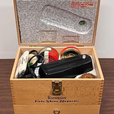 Ronson Roto-Shine Magnetic - Shine Box - Electric Shoe Shiner
