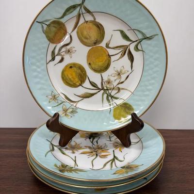 Limoge Light Blue Floral China Plates