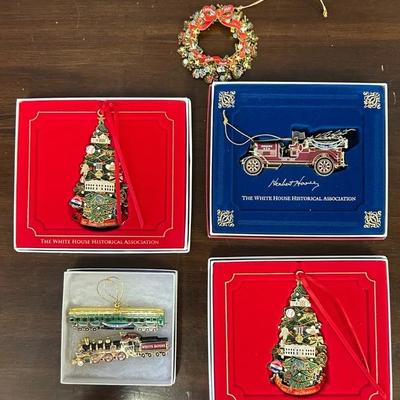 Collection of Official White House Christmas Ornaments 