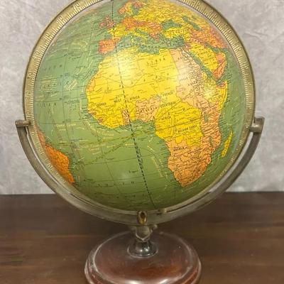 Vintage WWII Era 12” “Cram’s Unrivaled Terrestrial Globe” 