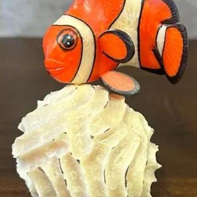 Clownfish Tagua Nut Carving