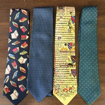 Assorted Set of Four Men’s Silk Men’s Neckties 