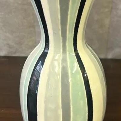 Signed Jill Rosenwald Glazed Ceramic Pitcher Vase