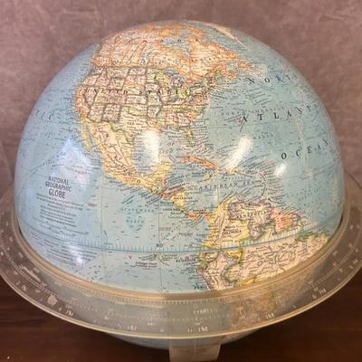 Vintage 1966 National Geographic Large 16”D Globe With Stand 