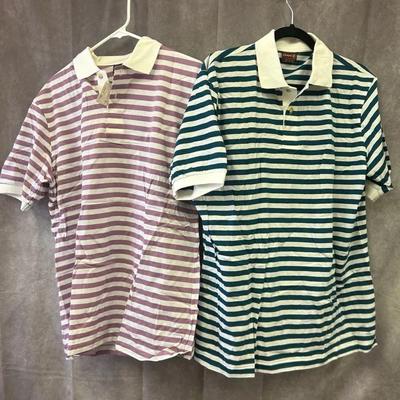 Pair Of Two Vintage Chaps By Ralph Lauren Collared Shirts 