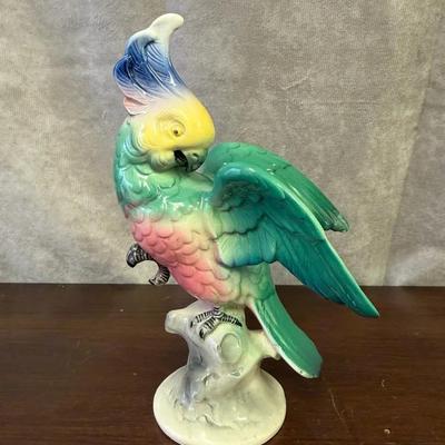Vintage Hertwig & Co Porcelain Cockatiel 
