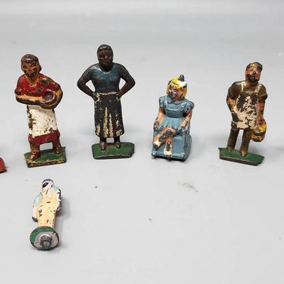 Antique/Vintage Metal Figurines - Ladies And Gent