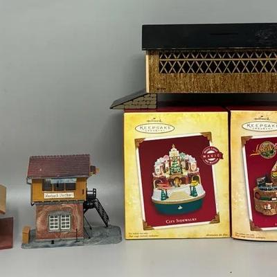 Hallmark 2004 Keepsake Ornament, "Lionelville: Lionel Legendary Trains," and 2005 City Sidewalks Mag