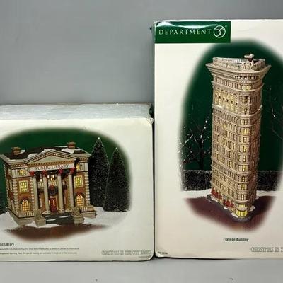 Department 56 - Christmas in the City - Hudson Library and Flatiron Building