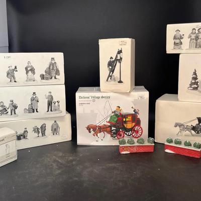 Collection of Christmas Figurines by Department 56, Dickens Village and more 
