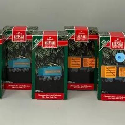 Hallmark Keepsake Train Ornaments, Full Christmas Sky Line Collection