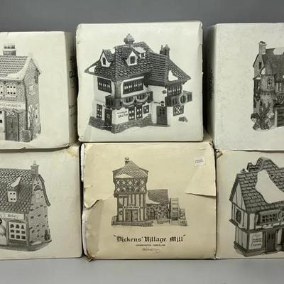 Department 56 - Dickens’ Village - Bakery, Watchmaker, and More Shops