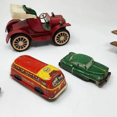 Vintage Model Cars, Bus And Plane - Metal And Plastic