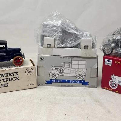 Collection of die cast car coin banks - ERTL and Liberty some limited edition