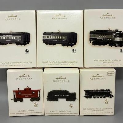 Lionel Train Hallmark Keepsake Ornaments New York Central and Berkshire Trains