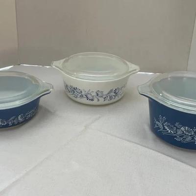 Pyrex Lidded Casserole Dishes - Colonial Mist