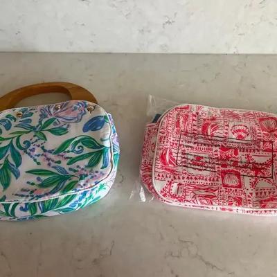 Lilly Pulitzer Wooden Handle Bermuda Bag With Replacements