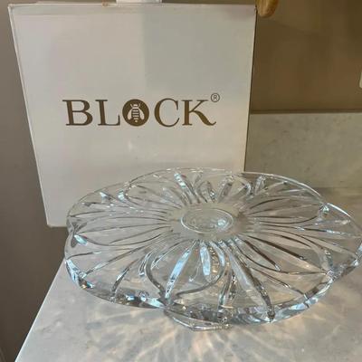 Crystal Footed Cake Plate