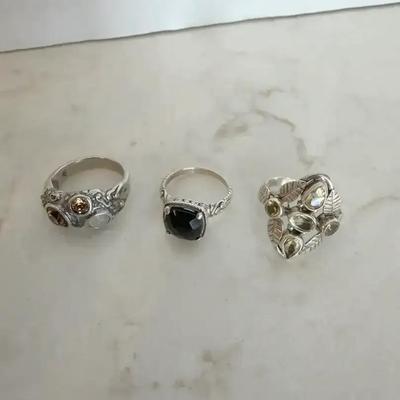 Sterling Silver Rings With Multi Stones (3)