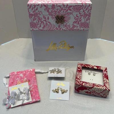 Lilly Pulitzer Earrings And Jewelry Box
