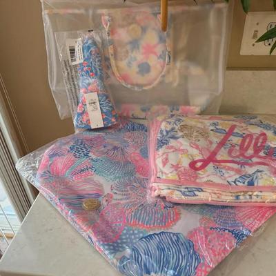 Lilly Pulitzer Pink Beach Items (4)