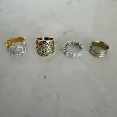 Mix Metal Sterling Rings (4)