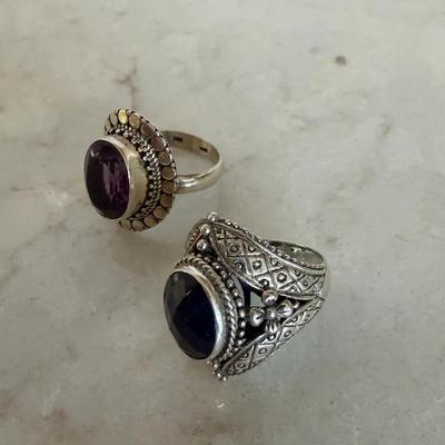 Two Amethyst Rings (2)