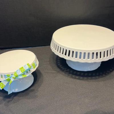 Bridal Lace Footed Cake Plates By Mikasa (2)