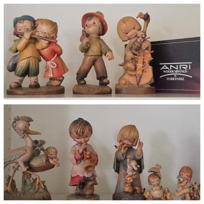 ANRI Woodcarved Figurines by Ferrandiz – Vintage Italian Hand-Carved Music & Child Figures