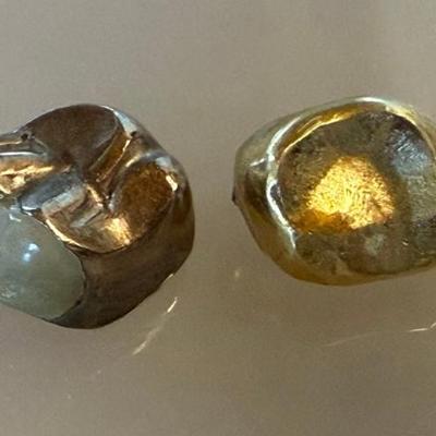 Pair Of Antique Gold Teeth - Weighs 5.75 Grams