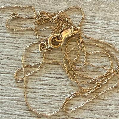 10K Gold JCM Scrap Necklace (as Is) .45 Grams