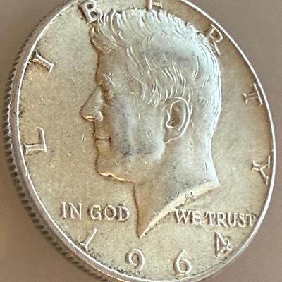 1964 Silver Kennedy Half Dollar Coin