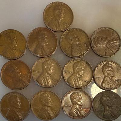 (13) Wheat Back Pennies